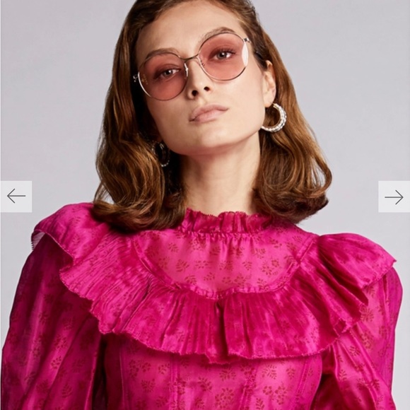 GUCCI Gold Metal Round Frame Sunglasses - Picture 4 of 9